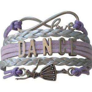 Girls Dance Bracelet - Purple & Silver